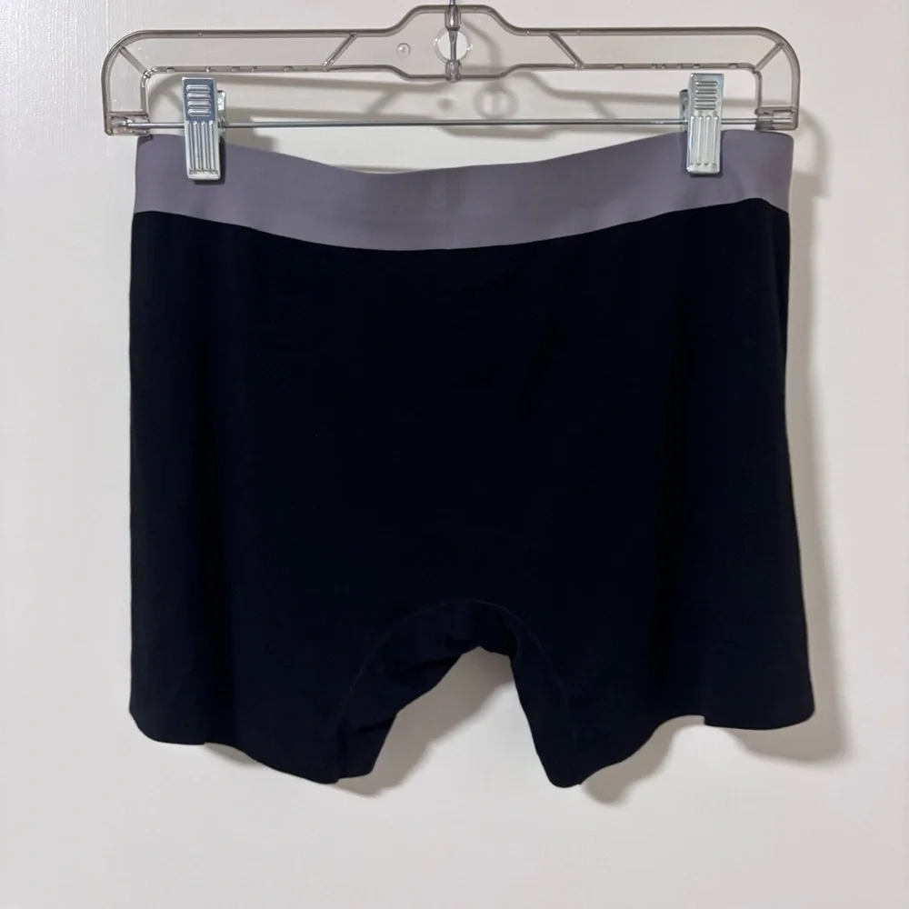Netdraw Men's Black viscose bamboo spandex Boxer Briefs black gray Large